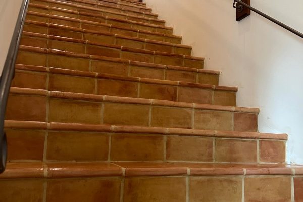 10X12" Saltillo step bullnose in the natural color.