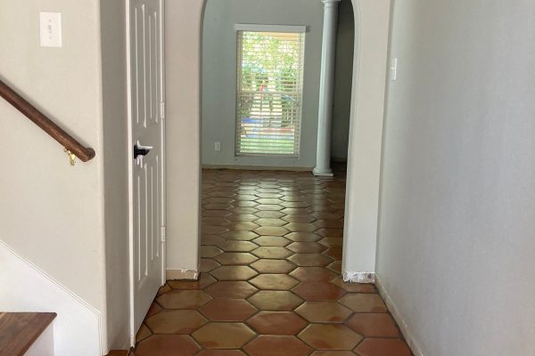 12" Hexagon Saltillo tile in the natural color.