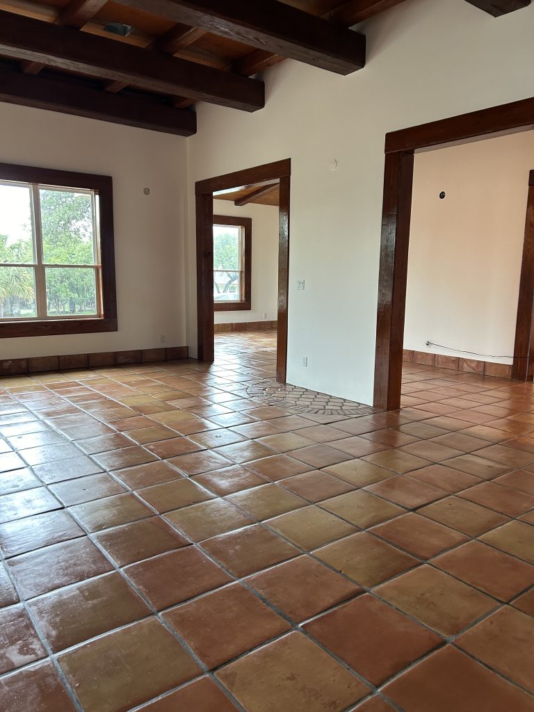 16X16" Saltillo Tile in the Natural Color.
