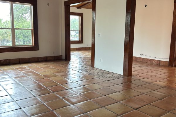 16X16" Saltillo Tile in the Natural Color.