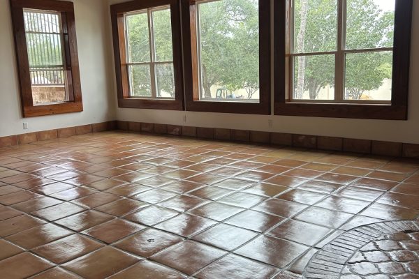 16X16" Saltillo Tile in the Natural Color.