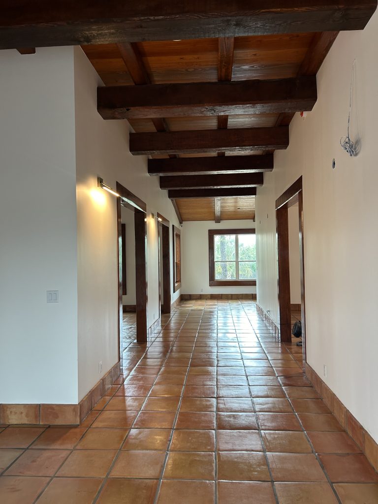 16X16" Saltillo Tile in the Natural Color.