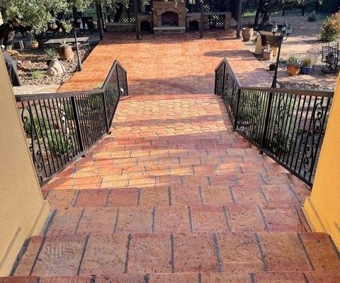 10X12" Terracotta tile step bullnose