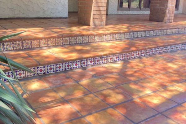 12X12" Saltillo Tile cleaning and resealing