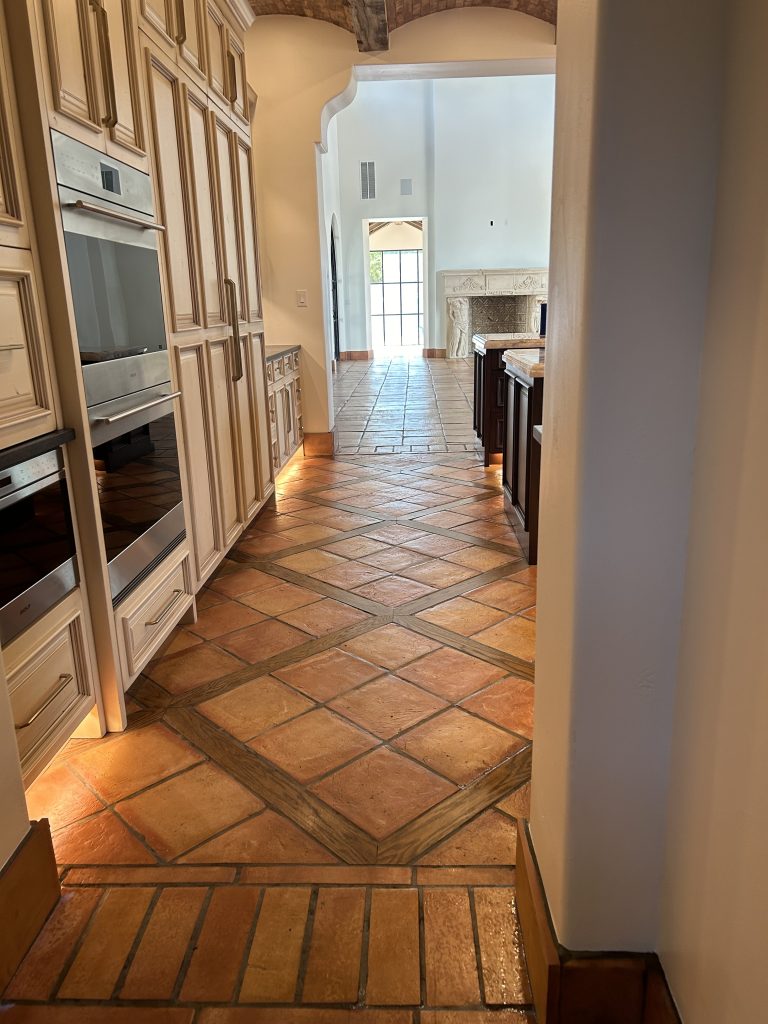 12X12 French Natural in Wood frame for kitchen floor
