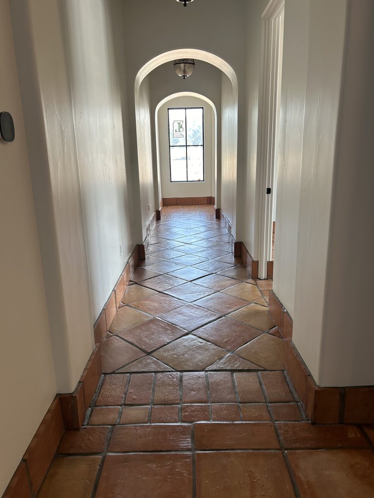 16X16 French terracotta tile in the natural color