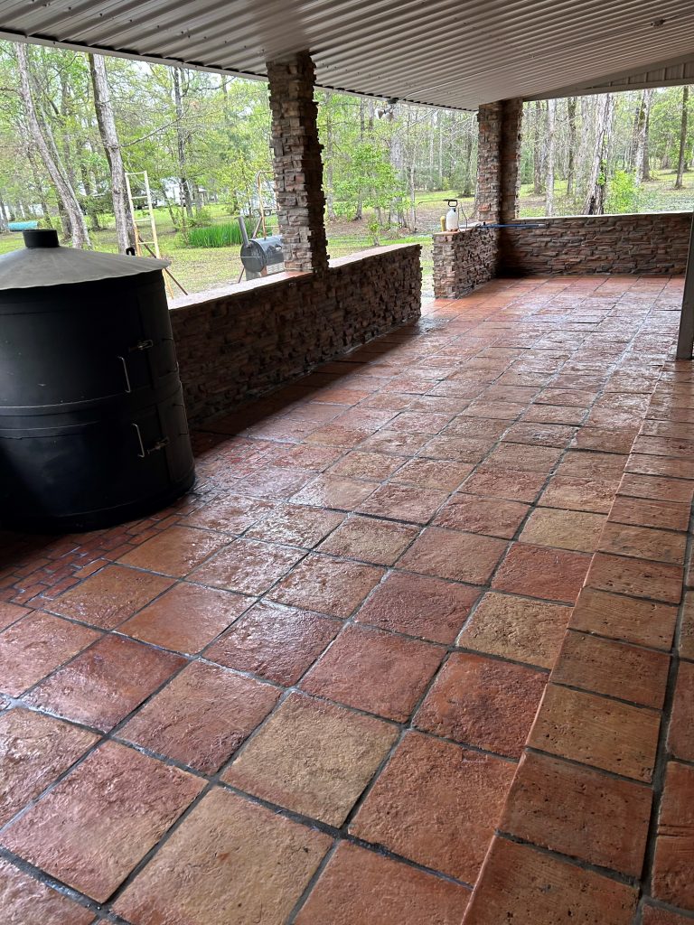 16X16 Terracotta Tile and step bullnose for Patio in Luisiana