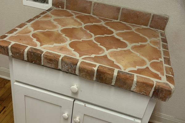 8" Riviera Saltillo tile in the natural color for countertop